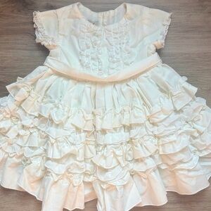 Eden’s Boutique Ivory Cream Ruffled Kids  Petti Princess Dress NWOT